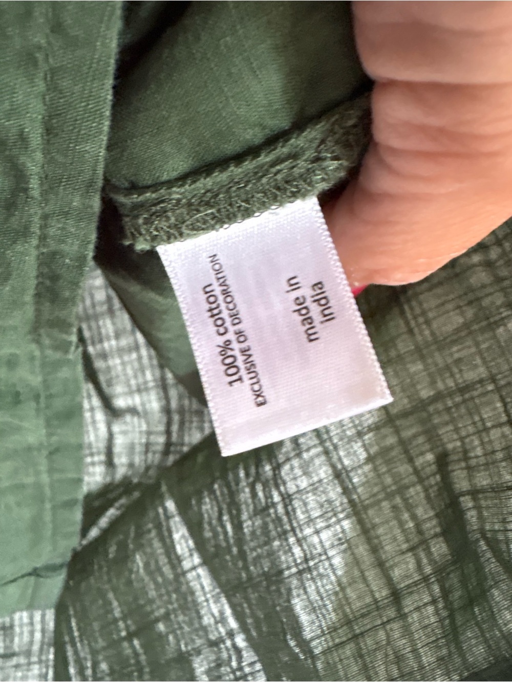 Lane Bryant Olive Green Button-Front Eyelet Blouse - Picture 3 of 5